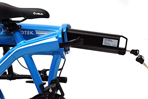 Aurotek Sintra Bicicleta Eléctrica (e-bike) Plegable/foldable de 20", Adultos Unisex, Ocean Blue