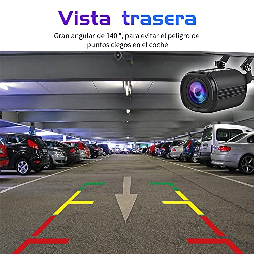 AWESAFE Cámara Trasera de Coche, Cámara de Marcha atrás para Coche, Cámara de Coche Aparcamiento Impermeable con Visión Nocturna Alta Definición para la Radio