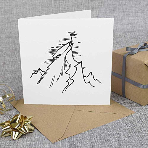 Azeeda 'Cumbre del Monte Everest' Tarjeta de Felicitación en Blanco (GC00013915)