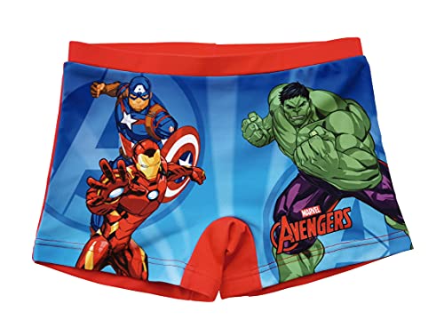 Bañador Avengers Bóxer para Niños - Bañador Marvel Avengers Tipo Boxer para Playa o Piscina (8 años, Rojo)