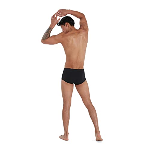 Bañador de tipo slip ECO Endurance+ 17 cm corte en V Speedo de hombre, negro, 34 (ES 85 CM)