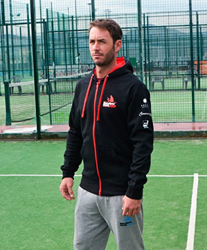 Barcelona Padel Tour | Sudadera con Cremallera y Capucha | para Hombre | Chaqueta de Deporte con Estampación Especial de Pádel | Ropa Deportiva M