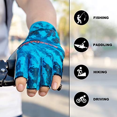 Bassdash ALTIMATE Protección Solar Guantes de Pesca sin Dedos UPF 50+ Guantes UV para Hombres para Kayak Remar Senderismo Ciclismo Conducir Tiro Tren