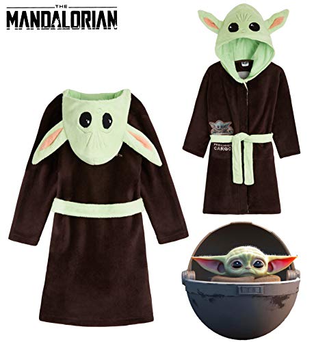 Bata para niños de Star Wars con Forma de bebé Yoda de The Mandalorian (Marron/Verde, 11-12 años)