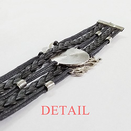 Bestchong Juego doble de pulsera de piel con diseño de tabla de nieve para deportes de invierno