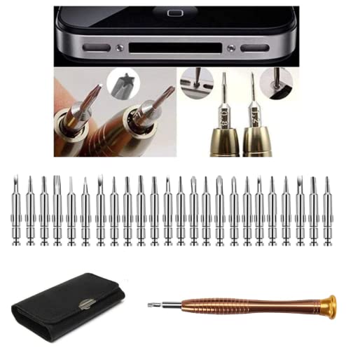 BIBBOSTORE Destornilladores Precisión 25 en 1, Herramientas Bricolaje Multiuso Torx/Estrella/Phillips, Kit Destornillador para Gafas, Nesspresso, iPhone, PS4, Xbox, Cámara, Reloj, Tablet, PC y Más