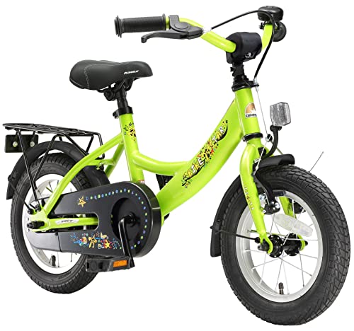 BIKESTAR Bicicleta Infantil para niños y niñas a Partir de 3 años | Bici 12 Pulgadas con Frenos | 12" Edición Clásica Verde