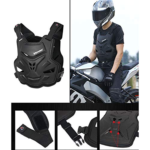 BIlinli Motocicleta Adulta Dirt Bike Body Armor Equipo de protección Pecho Protector de Espalda Chaleco de protección para Motocross Esquí Patinaje Snowboard