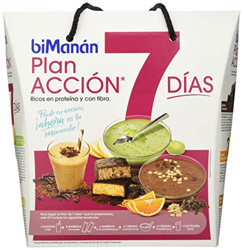 BiManán beSLIM - Plan de Acción 7 Días que Incluye Batidos, Barritas, Cremas y Coctelera de Regalo - 951g