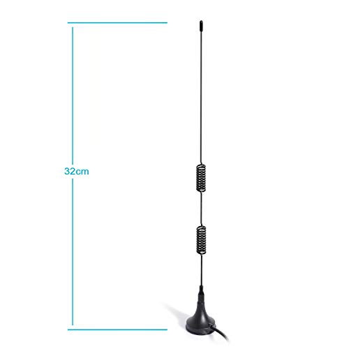 Bingfu VHF UHF de Doble Banda 136-174MHz 400-470MHz Radioaficionado Base Magnética Antena Macho SMA Compatible con YAESU VERTAX VX-3R VX-5R VX-6R VX-7R BaoFeng UV-3R Radio Bidireccional Walkie Talkie