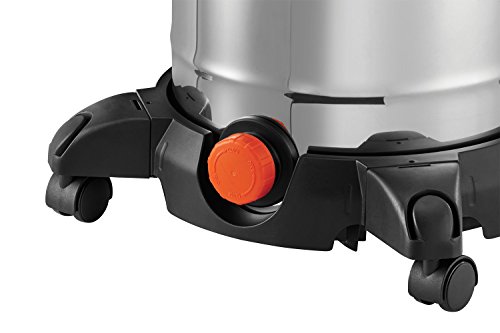 Black+Decker BXVC30XTDE Aspirador multiuso de sólidos y líquidos (1600 W, 30 l, Acero Inox) con toma para herramientas eléctricas integrada