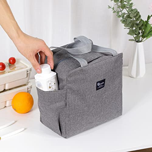 Bolsa Térmica Porta Alimentos, Bolsa Térmica, Bolsa de almuerzo, Nevera Portatil Bolsa Térmica Porta Alimentos, Hombres,Mujeres,Niños,Bebé,Bolso Térmico para Picnic Camping (Gris)