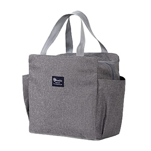 Bolsa Térmica Porta Alimentos, Bolsa Térmica, Bolsa de almuerzo, Nevera Portatil Bolsa Térmica Porta Alimentos, Hombres,Mujeres,Niños,Bebé,Bolso Térmico para Picnic Camping (Gris)