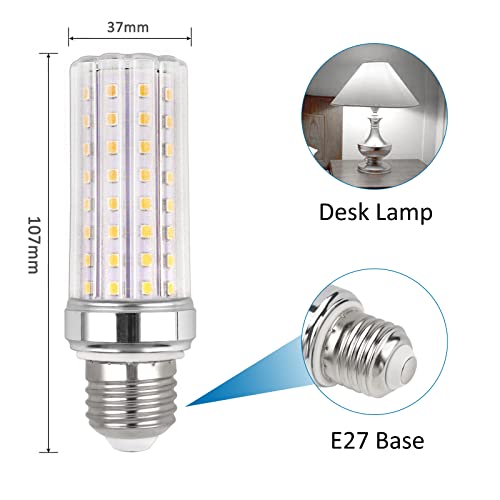 Bombilla LED E27 Maiz 20W, 220-240V, 2000LM Blanco Frio 6000K, No Regulable, Equivalente Incandescente 150W, E27 Maiz para Candelabro/Lámpara de Mesa/Lámpara de Pared/Lámpara de piso, Paquete de 4