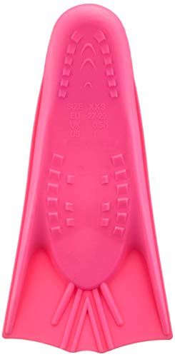 Bormioli nto Swim Niños silicona Natación Aletas Corto aletas de entrenamiento, infantil, Rosa, Talla XXS (27 – 29)