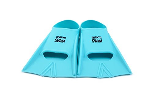 Bormioli nto Swim Niños Silicona Natación Aletas Corto Aletas de Entrenamiento Talla 27 – 29, Infantil, Silikon Schwimmflossen für Kinder, Turquesa, Gr. 27-29 EU