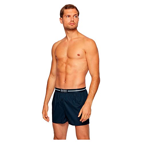 BOSS Nos Boxer EW 2p Bóxers, Azul (Dark Blue 405), L (Pack de 2) para Hombre