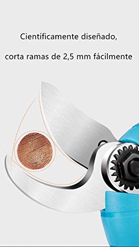 Bostar Tijera de Podar Electricas Cortador Eléctrico de Ramas inalámbrico Profesional 16.8V Fuerte Hoja de Acero Dentro de 25MM para árboles Jardín