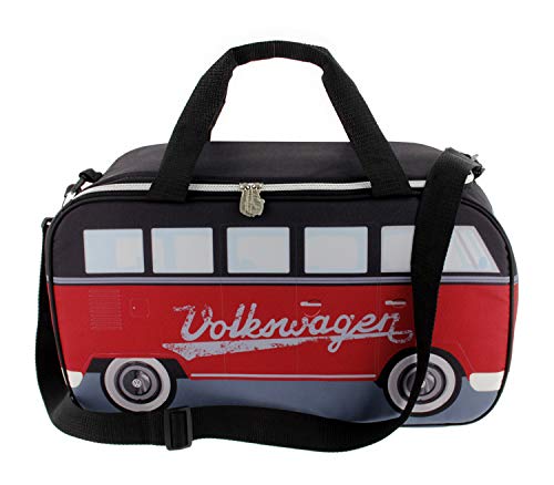 BRISA VW Collection - Volkswagen Furgoneta Hippie Bus T1 Van Bolsa de refrigeración 25 L (Rojo/Negro)