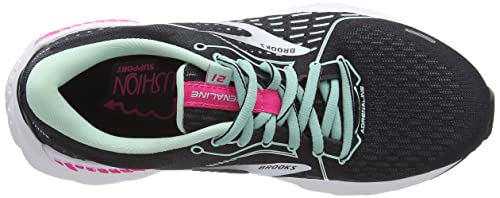 Brooks Adrenaline GTS 21, Zapatillas para Correr Mujer, Negro Rosa, 35.5 EU