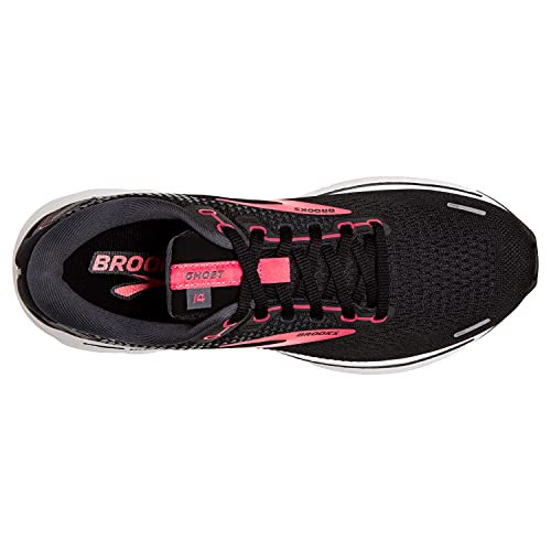 Brooks Ghost 14, Zapatillas para Correr Mujer, Black Coral White, 38.5 EU