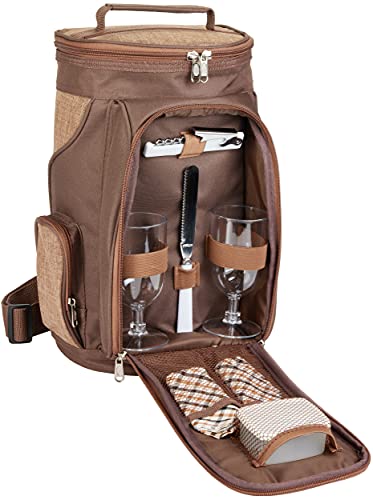 BRUBAKER Bolsa para Enfriar El Vino - Bolsa de Picnic Aislada, Bolsa de Calor - Portátil con Asa o como Mochila