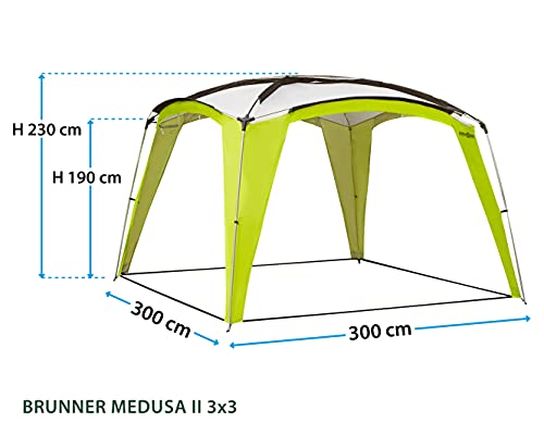 Brunner Cenador de jardín, 300 x 300 x 230 190 cm Verde