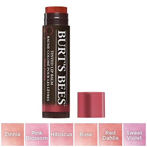 Burt's Bees Burt'S Bees 100% Natural Tinted Lip Balm, Red Dahlia With Shea Butter & Botanical Waxes – 1 Tube X 4.25 G 21 g