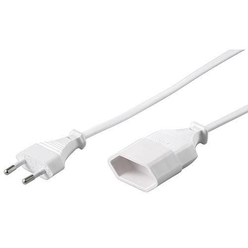 Cable de Extension alimentacion CEE 7/16 2 Metros Blanco, Cablepelado