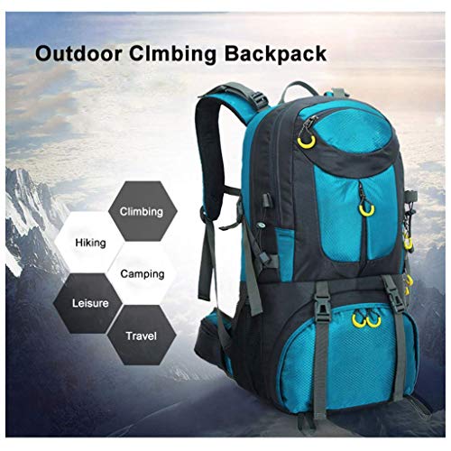 Cajolg 50L Mochila de Senderismo Extra Grande, Mochila de Camping Resistente al Agua Mochilas de Viaje al Aire Libre para Unisex Mujer Hombre Mochila,1,G