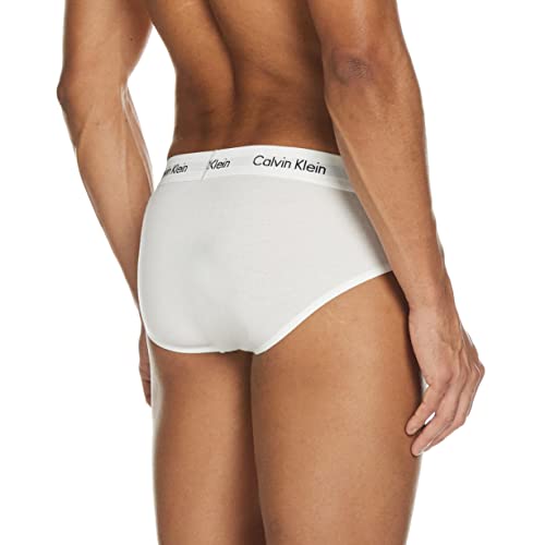 Calvin Klein 3 Pack Briefs-Cotton Stretch Slips, Blanco (White/White), M (Pack de 3) para Hombre