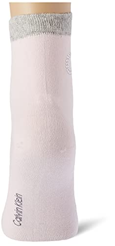 Calvin Klein Crystal Logo Women's Short Socks 1 Pack Calcetines Corto, Rosa, Talla única para Mujer