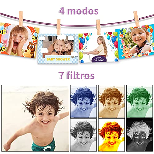 Cámara de fotos digital para niños y niñas, cámara de vídeo HD 1080P para todos, juguetes, cámara de fotos para regalo de cumpleaños para 3, 4, 5, 6, 7, 8 años, (morado)