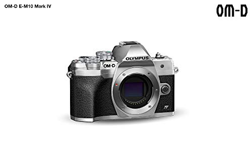 Cámara del Sistema Micro Four Thirds Olympus OM-D E-M10 Mark IV, Sensor de 20 Mpx, estabilizador de Imagen en 5 Ejes, Visor electrónico, vídeo 4K, Potente Enfoque automático, Wi-Fi, Plata