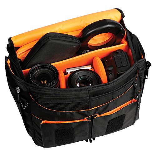 CamLink CL-CB23 Estuche para cámara fotográfica Cubierta de Hombro Negro, Naranja - Funda (Cubierta de Hombro, Negro, Naranja)