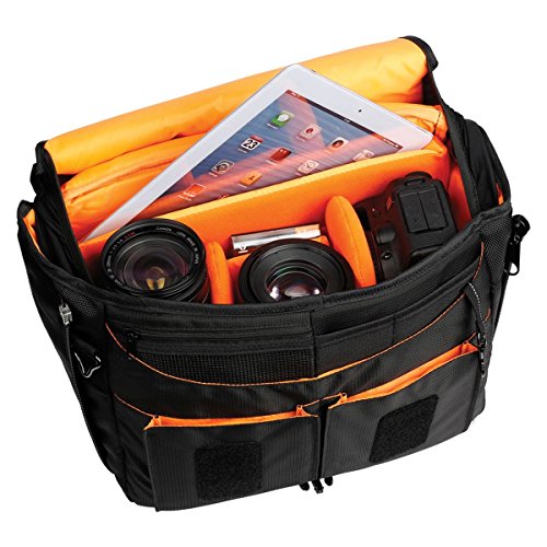 CamLink CL-CB23 Estuche para cámara fotográfica Cubierta de Hombro Negro, Naranja - Funda (Cubierta de Hombro, Negro, Naranja)