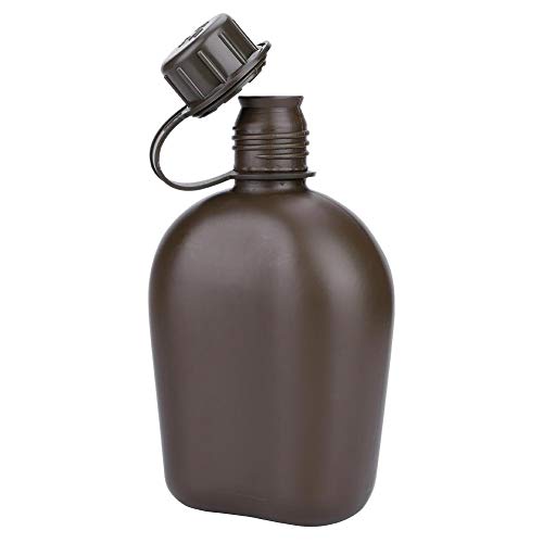 Cantina de Estilo Militar, Botella de Agua de Aluminio con Bolsa de Camuflaje y Taza Quart para Caminatas de Campamento