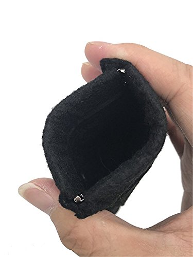 CAREOR 2 Pack para hombre con bolsillo y portatarjetas, microfibra negra con cierre elástico Chaquetas Pañuelo bolsillo cuadrado titular