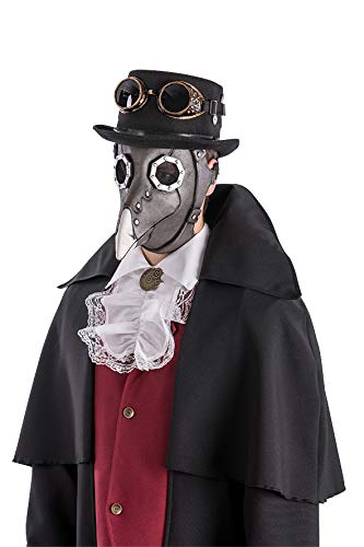 Carnival Toys 1484 Máscara Steampunk Cuervo, Gris, talla única