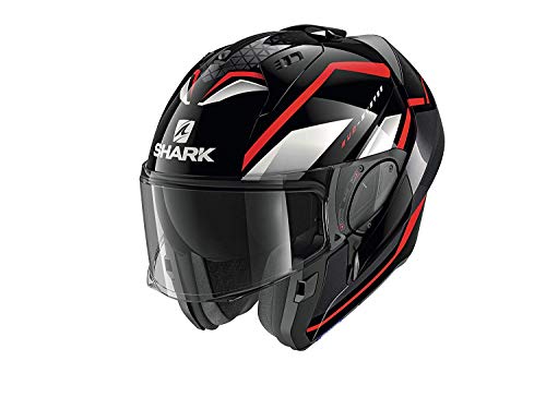 Casco de moto Shark EVO ES YARI KRW, Negro/Blanco/Rojo, M