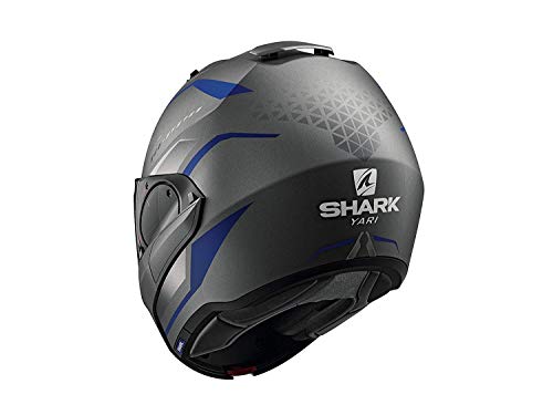 Casco de moto Shark EVO ES YARI Mat ABS, Gris/Azul, XS