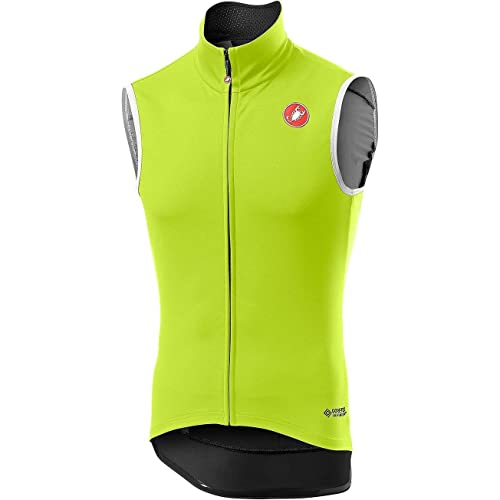 castelli Ros Vest Chaleco Deportivo, Hombre, Amarillo neón, M