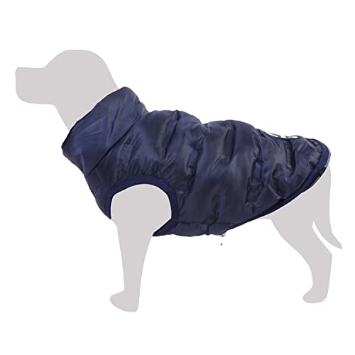 Chaleco Acolchado Reversible Dos Azules Noruega - L/35cm - Ropa para Perros - Ayuda a protegerlos del frío - Abrigos, Sudaderas, Jerseys, Chalecos, Chaquetas, sueters, Impermeables y más