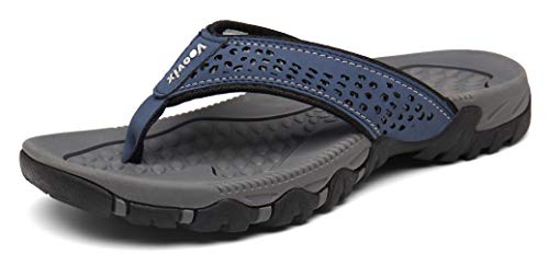 Chanclas Hombre Verano Zapatillas Flip Flops Sandal Zapatos de Playa y Piscina Gris azul41