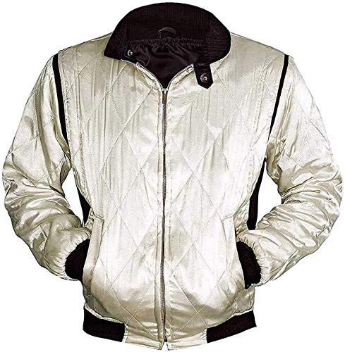 Chaqueta para hombre Movie Drive Scorpion - Ryan Gosling acolchada de satén blanco, blanco, M