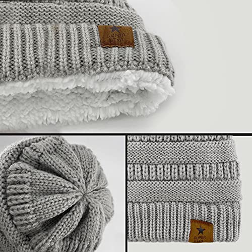 CheChury Moda Invierno Beanie Gorro de Punto Clásico Suave de Lana Cable Gorro de Punto Unisexo Ribbed Holgado Sombrero Artículos Imprescindibles para Exteriores