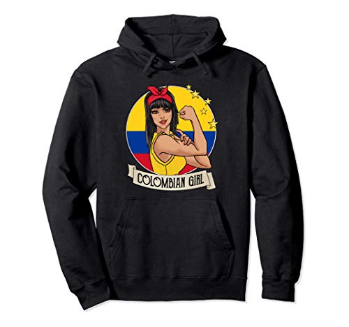 Chica Colombiana Colombia Sudadera con Capucha