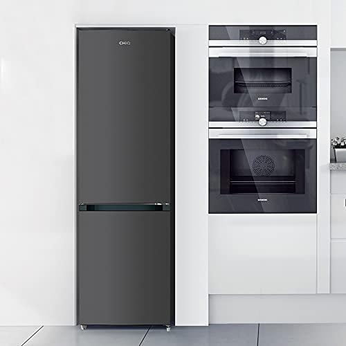 CHiQ CBM250NE42 - Frigorífico combi 250L (180L + 70L congelador), No Frost, Color Inox Oscuro, Compresor con 12 años garantía