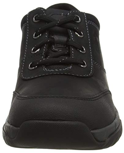 Clarks Grove Edge II, Zapatos para Senderismo Hombre, Cuero Negro, 44.5 EU