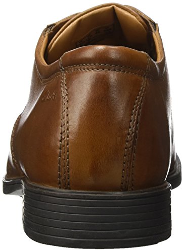 Clarks Tilden Walk Zapatos de cordones derby Hombre, Marrón (Dark Tan Leather -), 42.5 EU